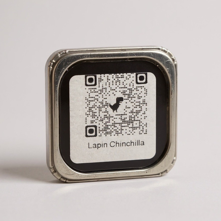 Magnet lapin — verso avec QR code